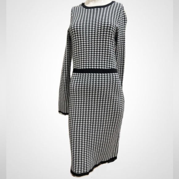 Heidi Weisel’s MIXT Houndstooth Sweater Dress L - Picture 13 of 16